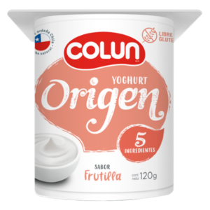 Yoghurt Origen Frutilla Colun 120 Gramos