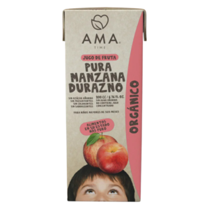 Jugo Orgánico Manzana Durazno AMA Time 200 Mililitros